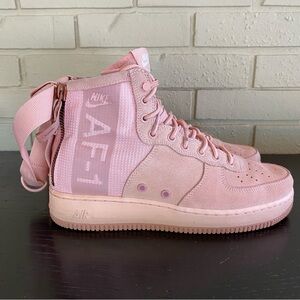 Nike SF Air Force 1 Mid Coral Stardust Men’s Sneakers Shoes Suede Athletic Sz 9